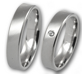 Linden Trauringe / Eheringe Dachsen mit Diamant 0.03 ct. - 246/247